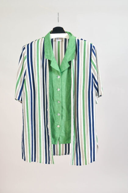 Vintage 90s Striped Viscose Shirt – XXL