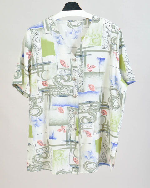 Vintage 90s Short Sleeve Blouse – XL