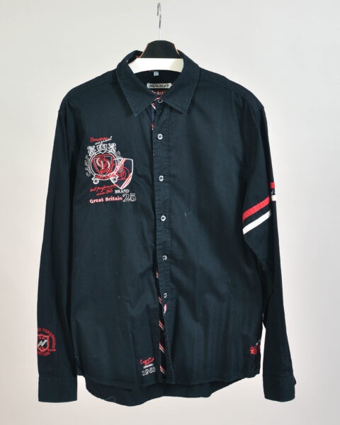 Vintage 00s Camp David Black Cotton Shirt – L