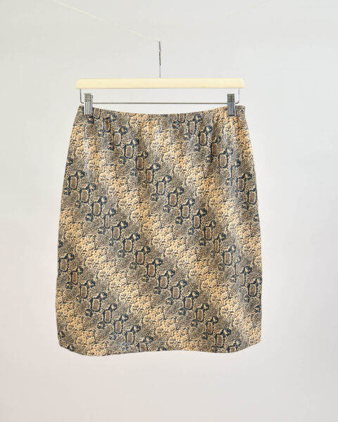 Vintage 00s Snake Print Stretch Skirt – XL