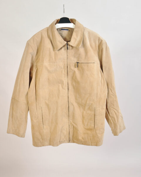 Vintage 00s Suede Leather Harrington Jacket – XXL