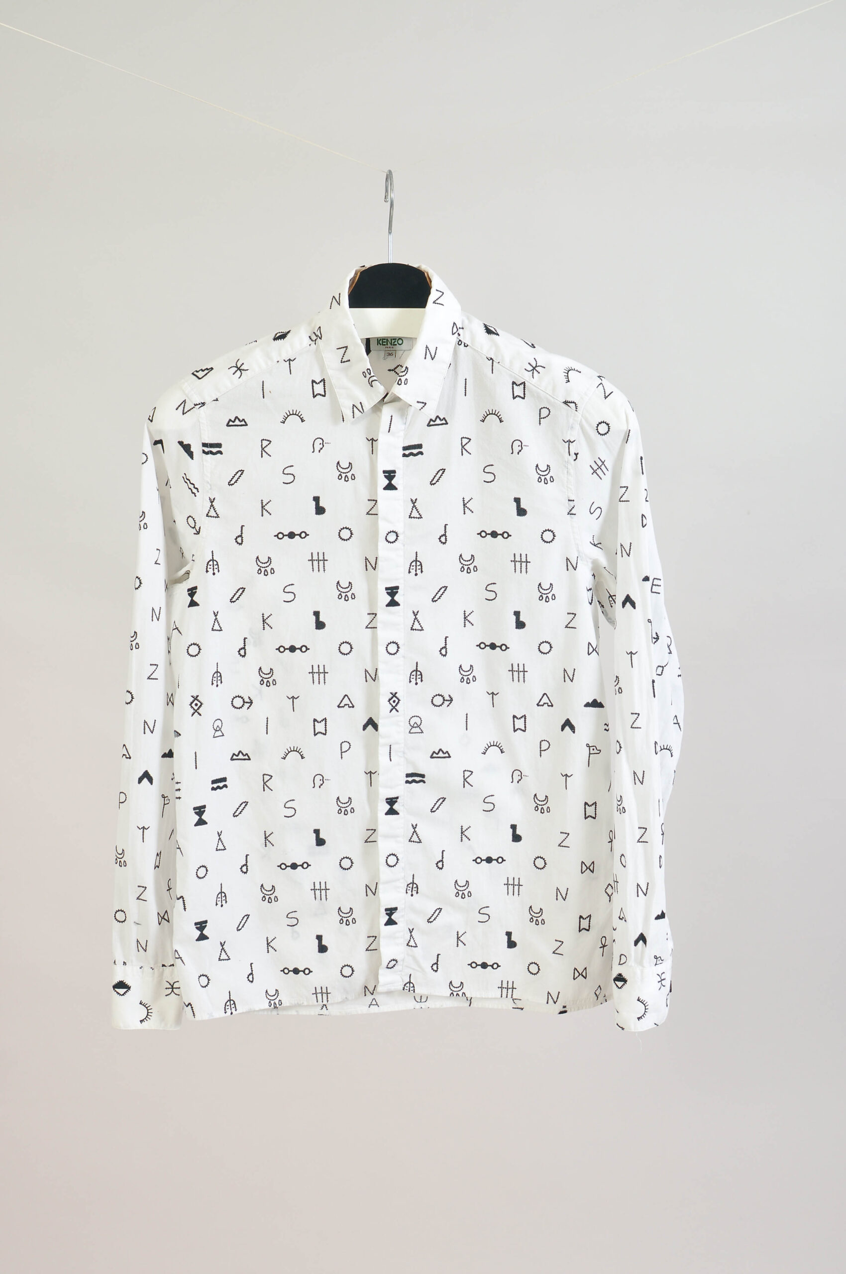 Vintage 00s Kenzo White & Black Cotton Shirt – 36