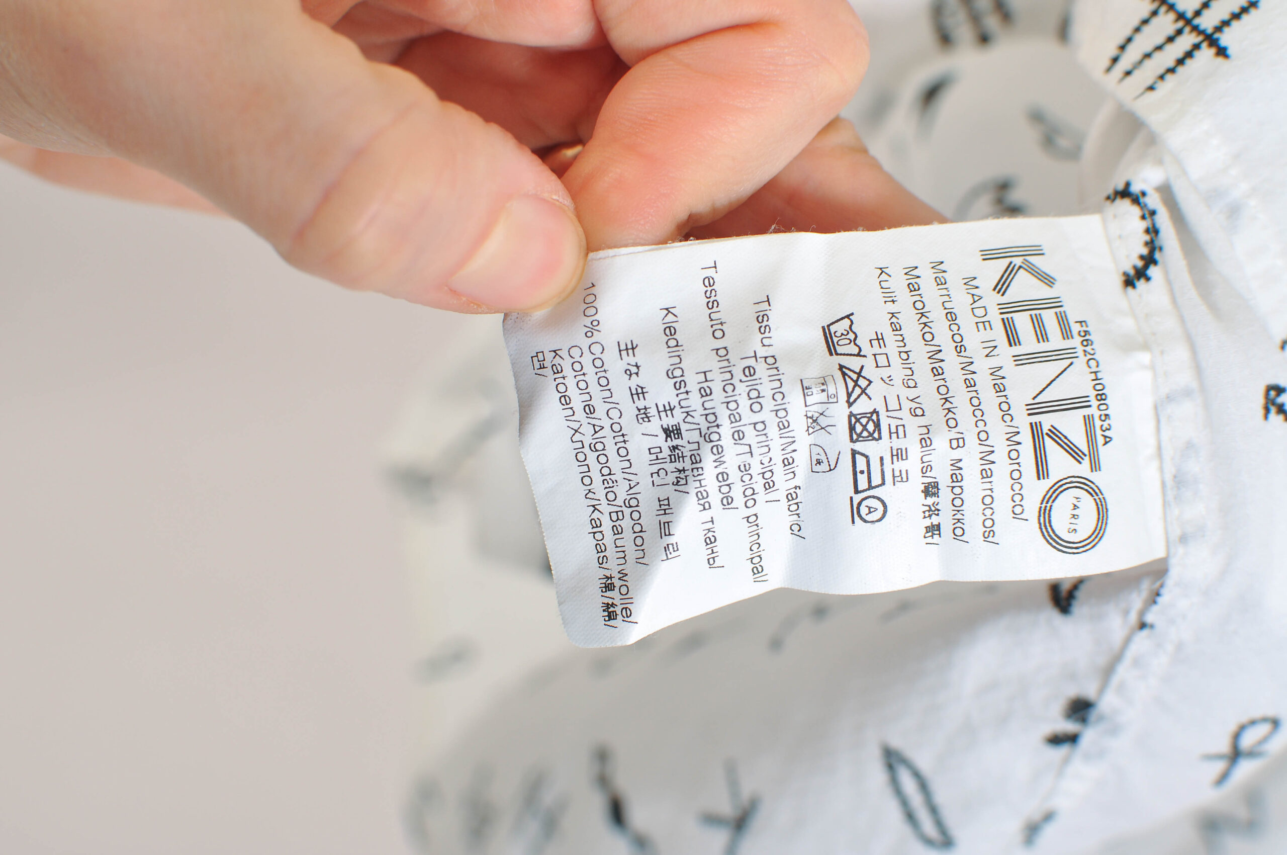 Vintage 00s Kenzo White & Black Cotton Shirt – 36 - Image 6