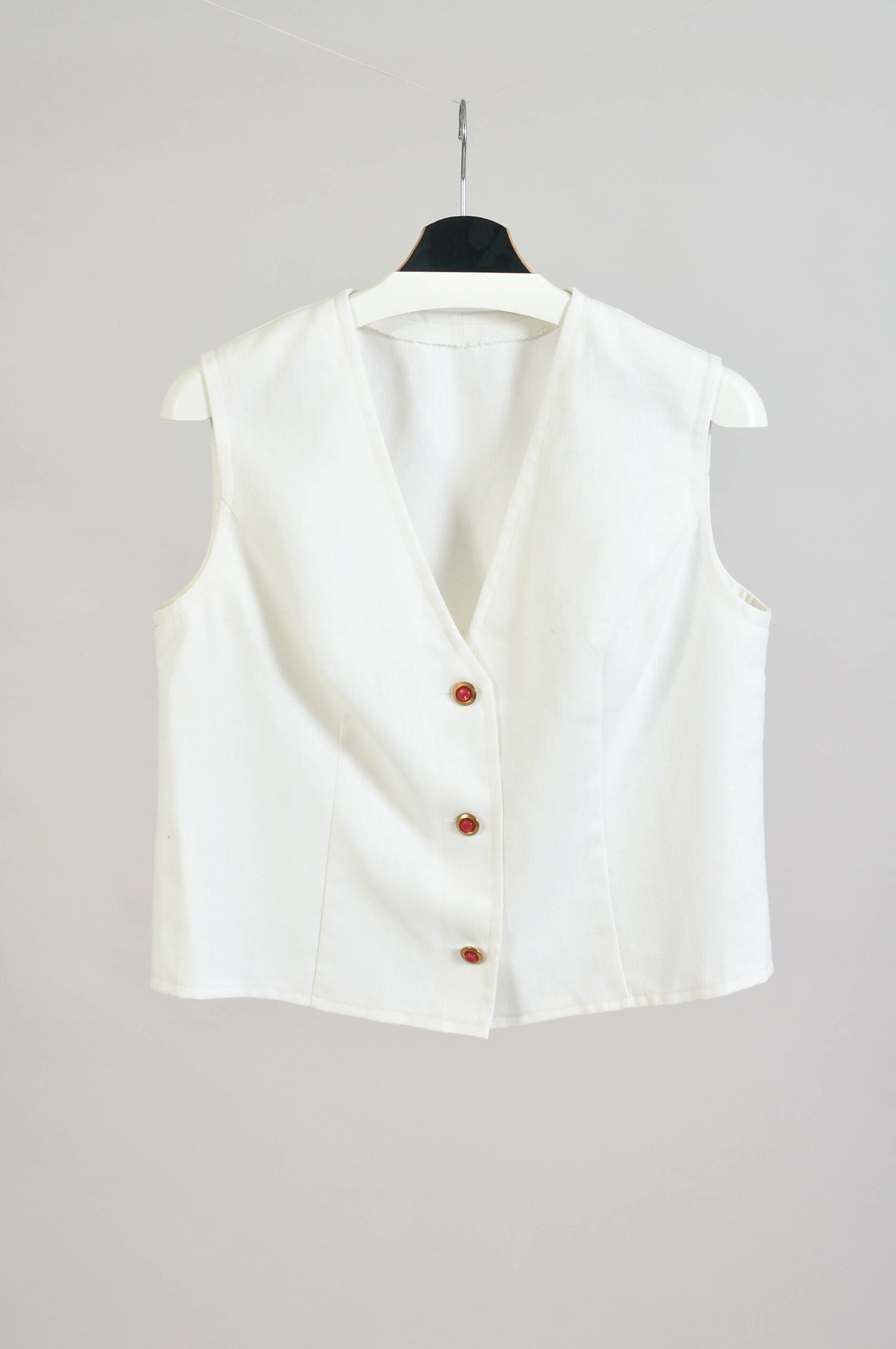 Vintage 90s Classic White Vest – XL