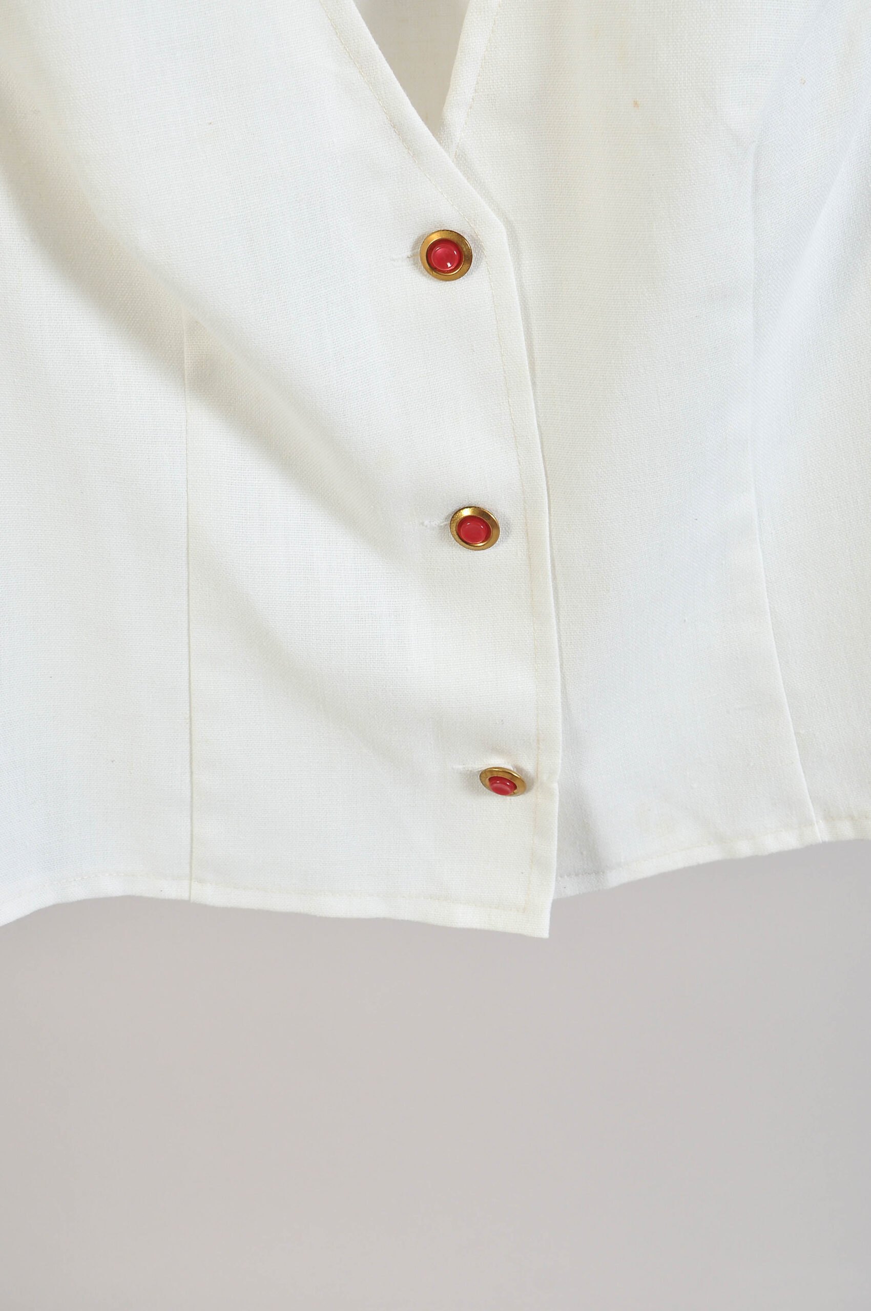 Vintage 90s Classic White Vest – XL - Image 3