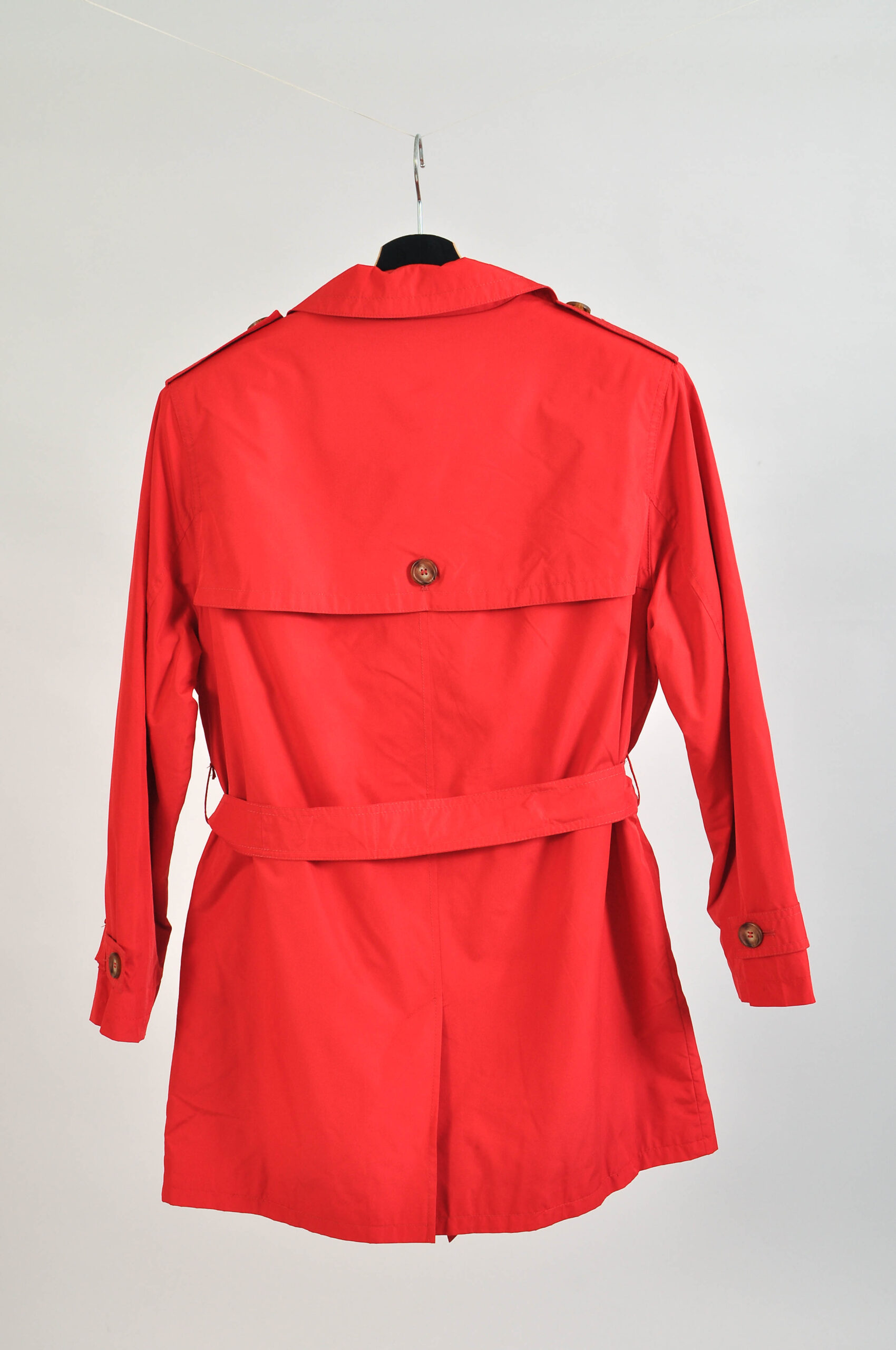 Vintage 00s Koehler & Krenzer Red Trench Coat – L - Image 5
