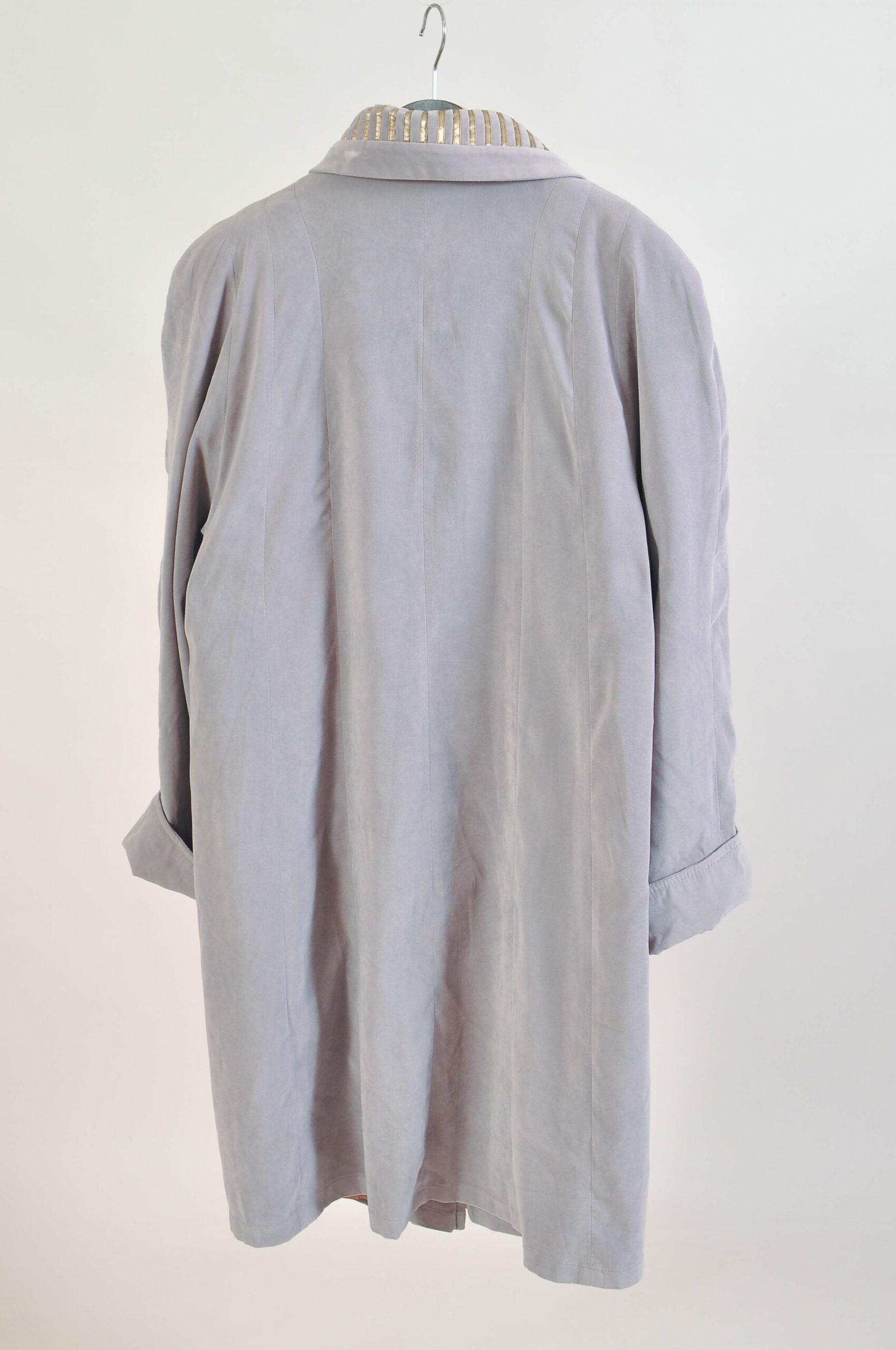 Vintage 90s Grey A-Line Coat – L - Image 5
