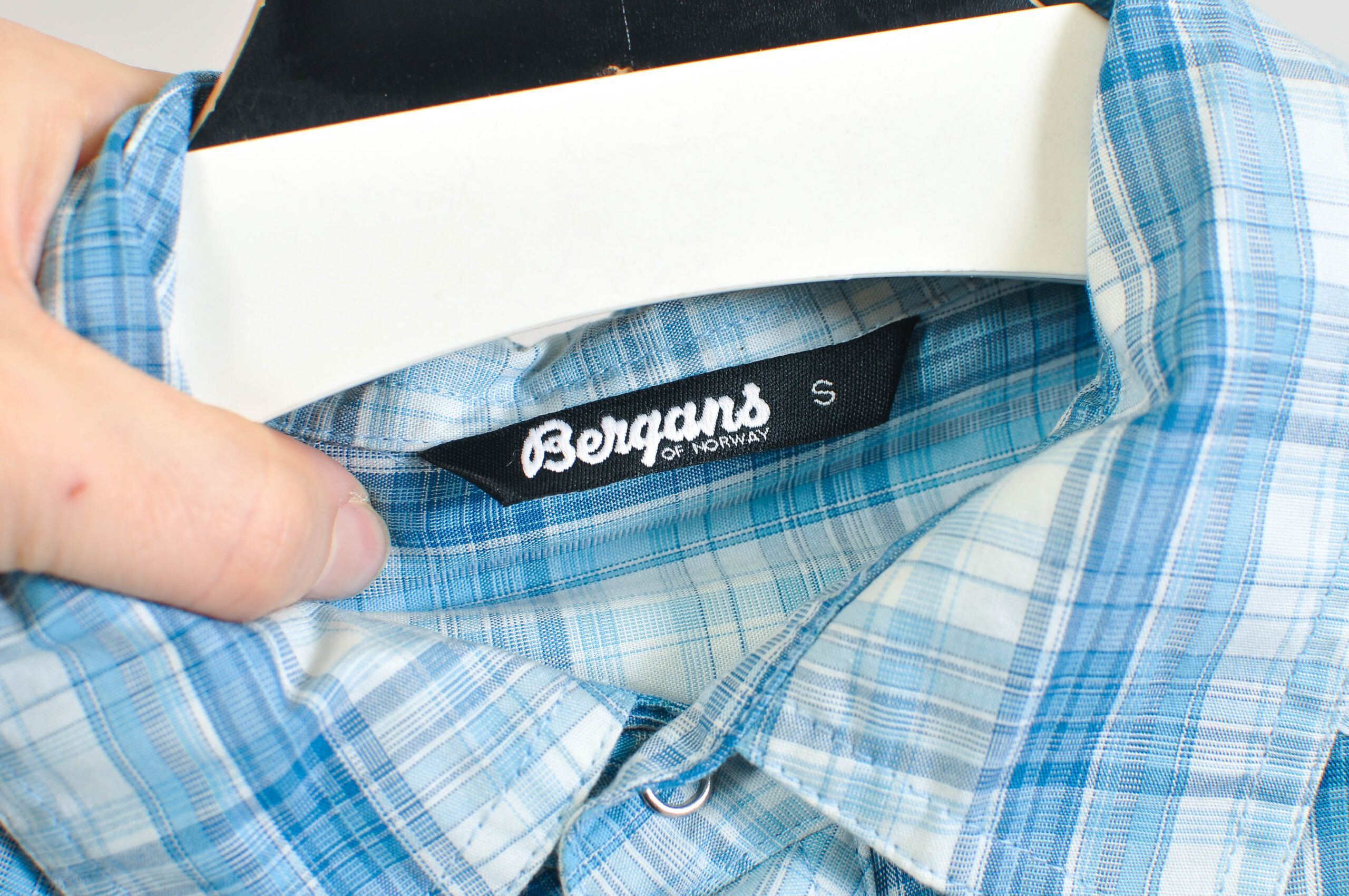 Vintage 00s Light Blue Checkered Shirt – S - Image 4