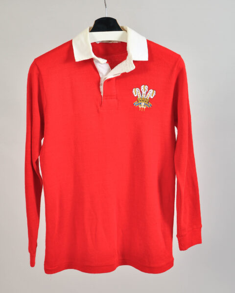 Vintage 70s Red Rugby Long Sleeve Polo Shirt – S