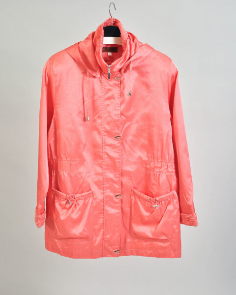 Vintage 90s Coral Windbreaker Parka Jacket – XL