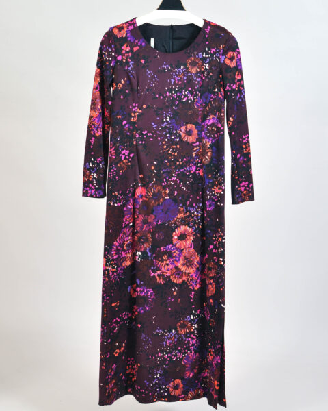 Vintage 90s Floral Print Maxi Dress – M