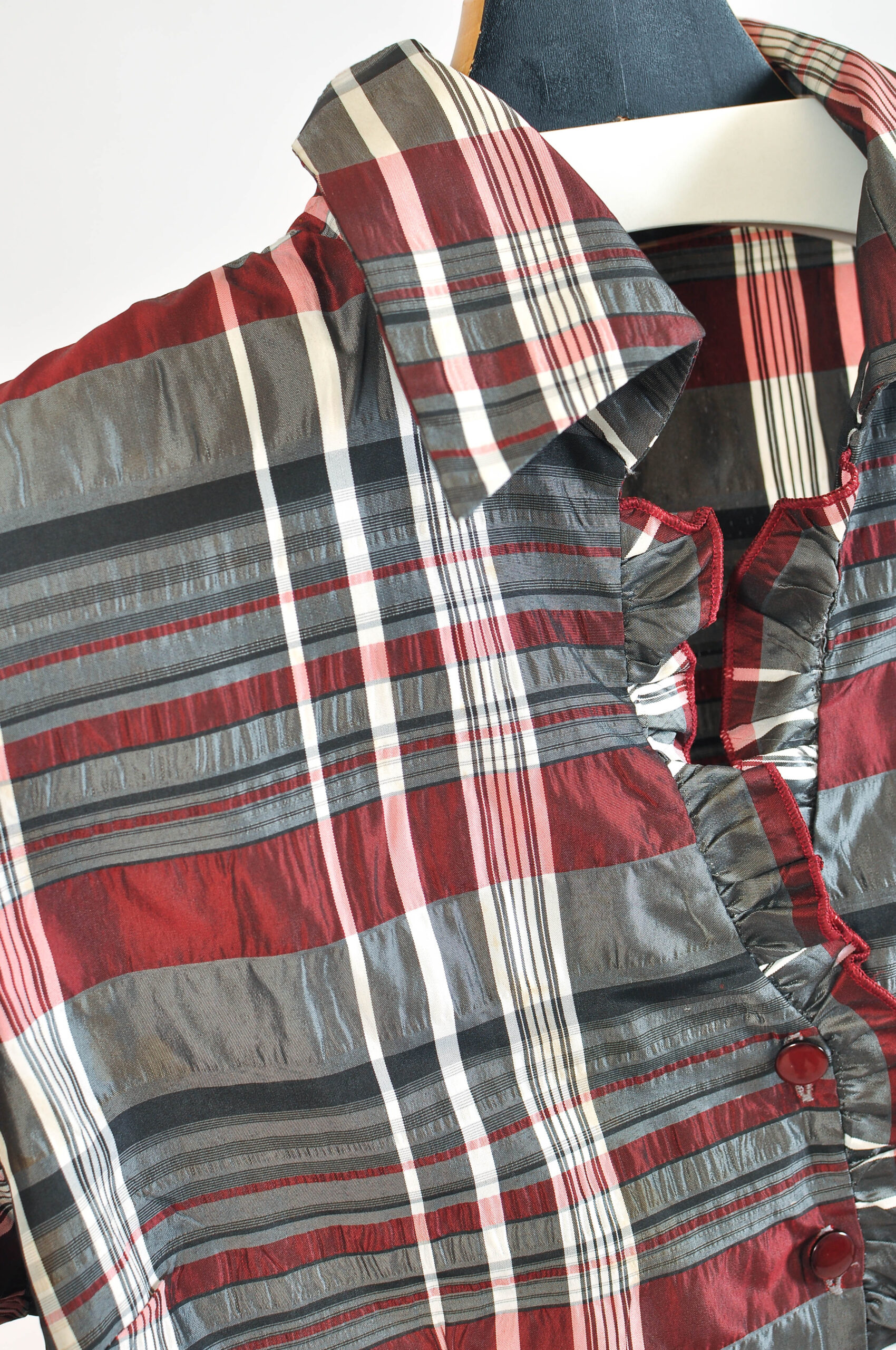 Vintage 00s Jakub Checkered Shirt – S/M - Image 3