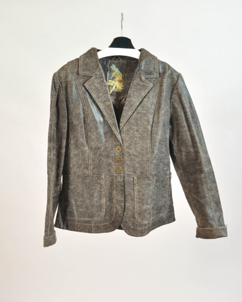 Vintage 00s Real Leather Jacket – XL