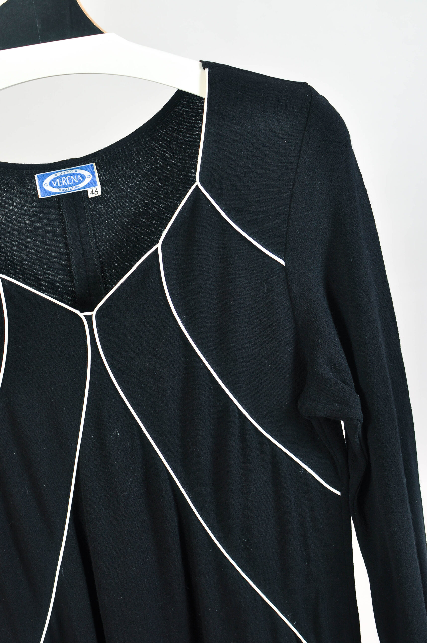 Vintage 90s Black Midi Dress – L - Image 4