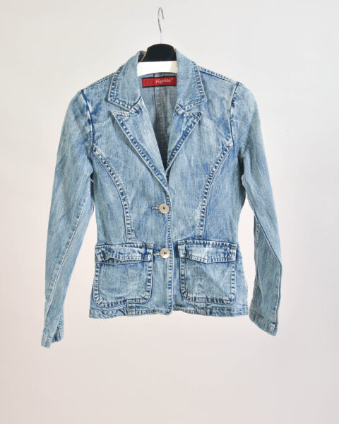 Vintage Y2K Denim Blazer Jacket – M