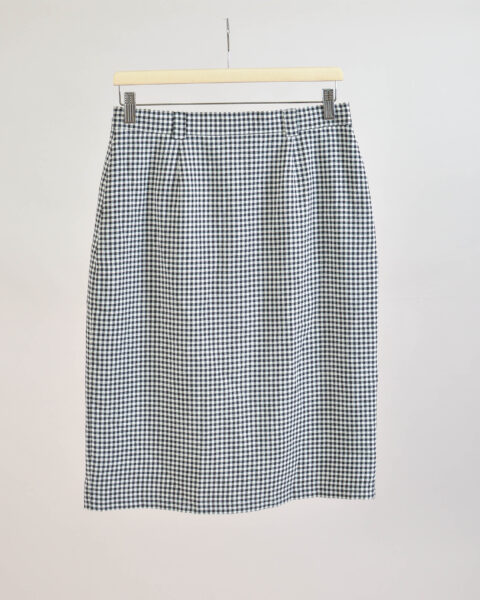 Vintage 00s Checkered Knee-Length Skirt – M