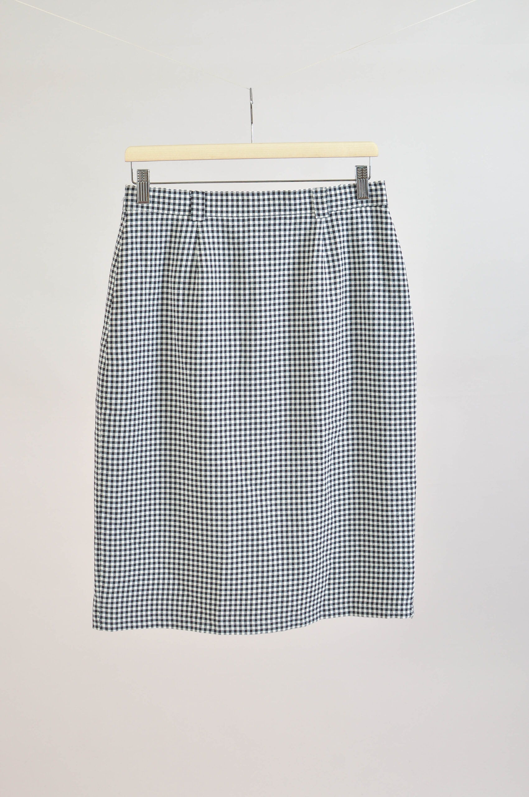 Vintage 00s Checkered Knee-Length Skirt – M