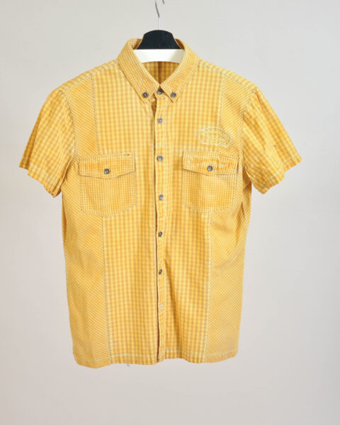 Vintage 00s Short Sleeve Checkered Shirt – S