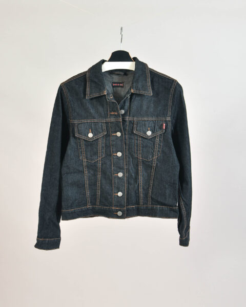Vintage 00s Black Denim Jacket – S