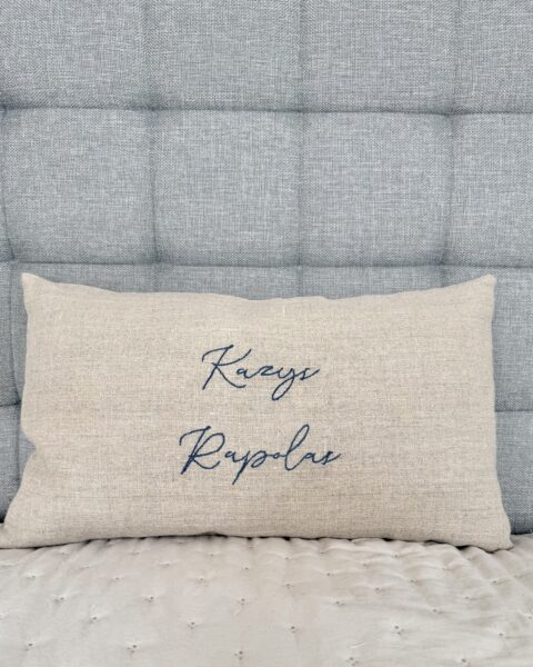 Personalised Linen Pillow with Name | Handmade Custom Baby & Kids Keepsake