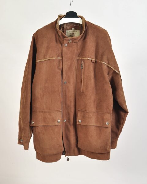 Vintage 00s Faux Suede Utility Jacket - XL