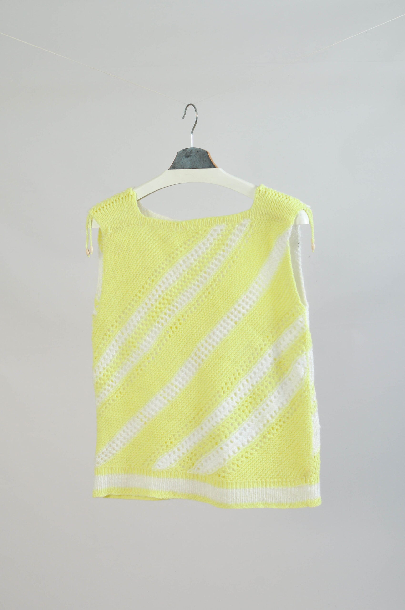 Vintage 90s Handmade Hand Knitted Top - M - Image 4