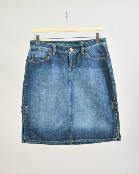 Vintage Y2K Denim Knee Length Skirt - 29
