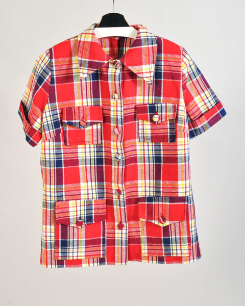 Vintage 90s  Plaid Button Up Shirt - L