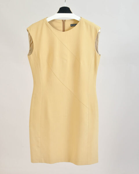 Vintage 00s Elegant Beige Dress - 38