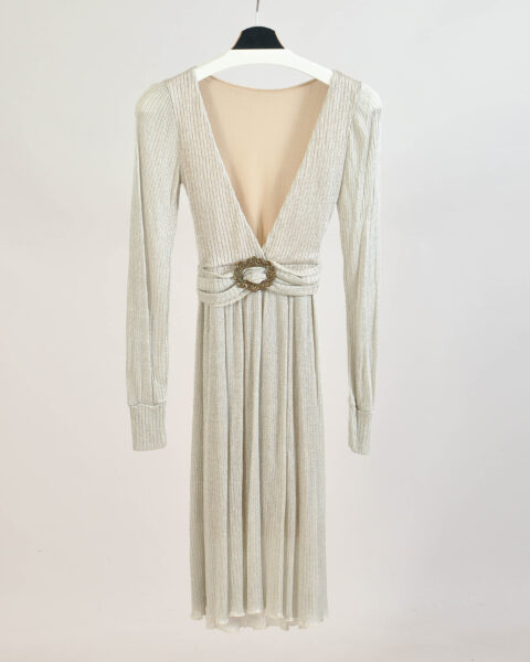 Vintage Y2K Silver Cocktail Party Dress - XS