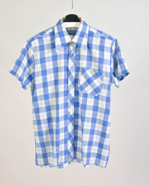 Vintage 70s Checkered Button Up Shirt - XL