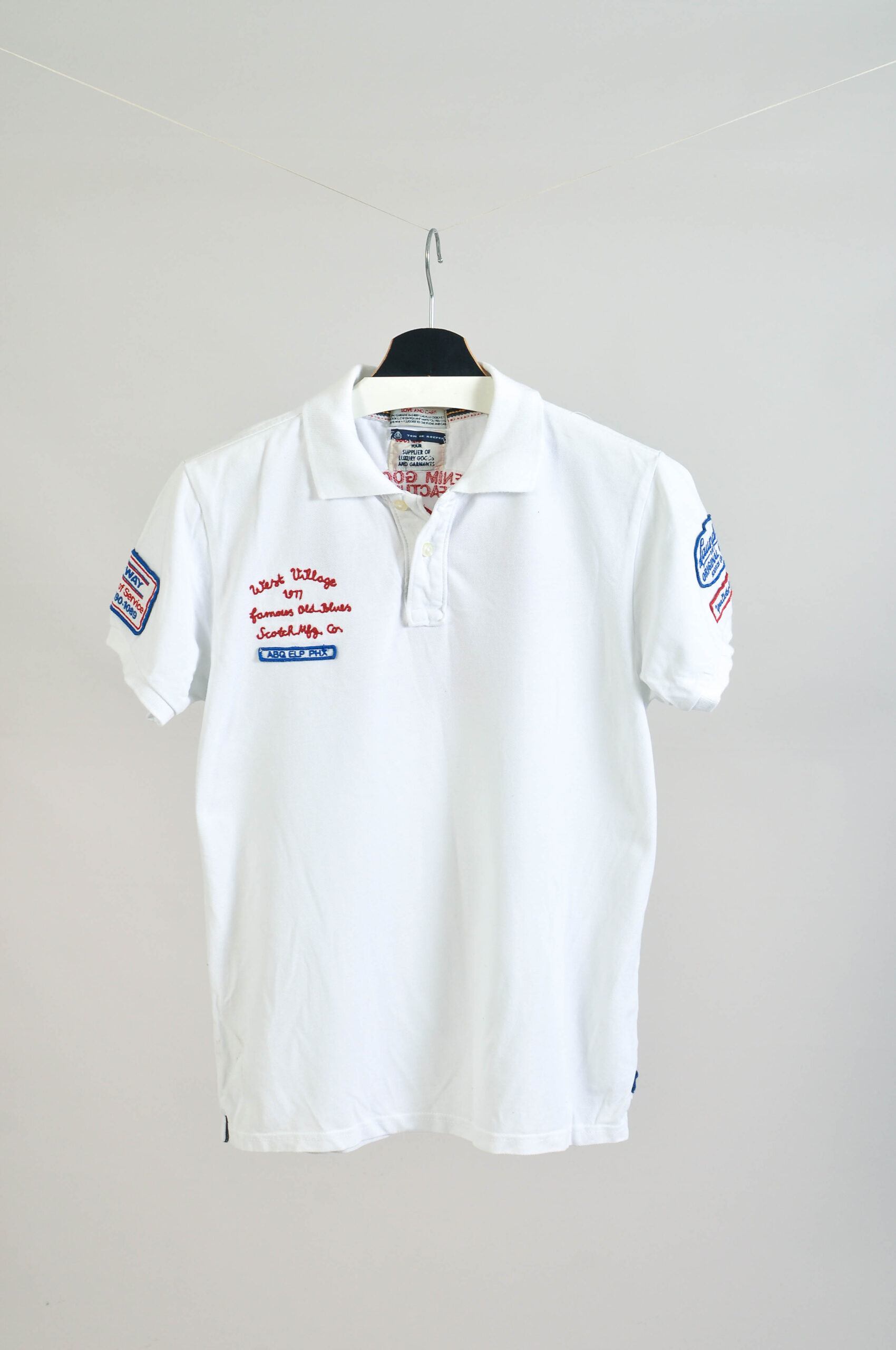 Vintage Y2K White Polo Shirt - S
