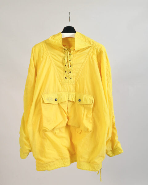 Vintage 90s Yellow Overhead windbreaker Jacket - M