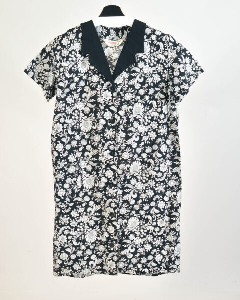 Vintage 90s Floral Button Down Cotton Dress - L