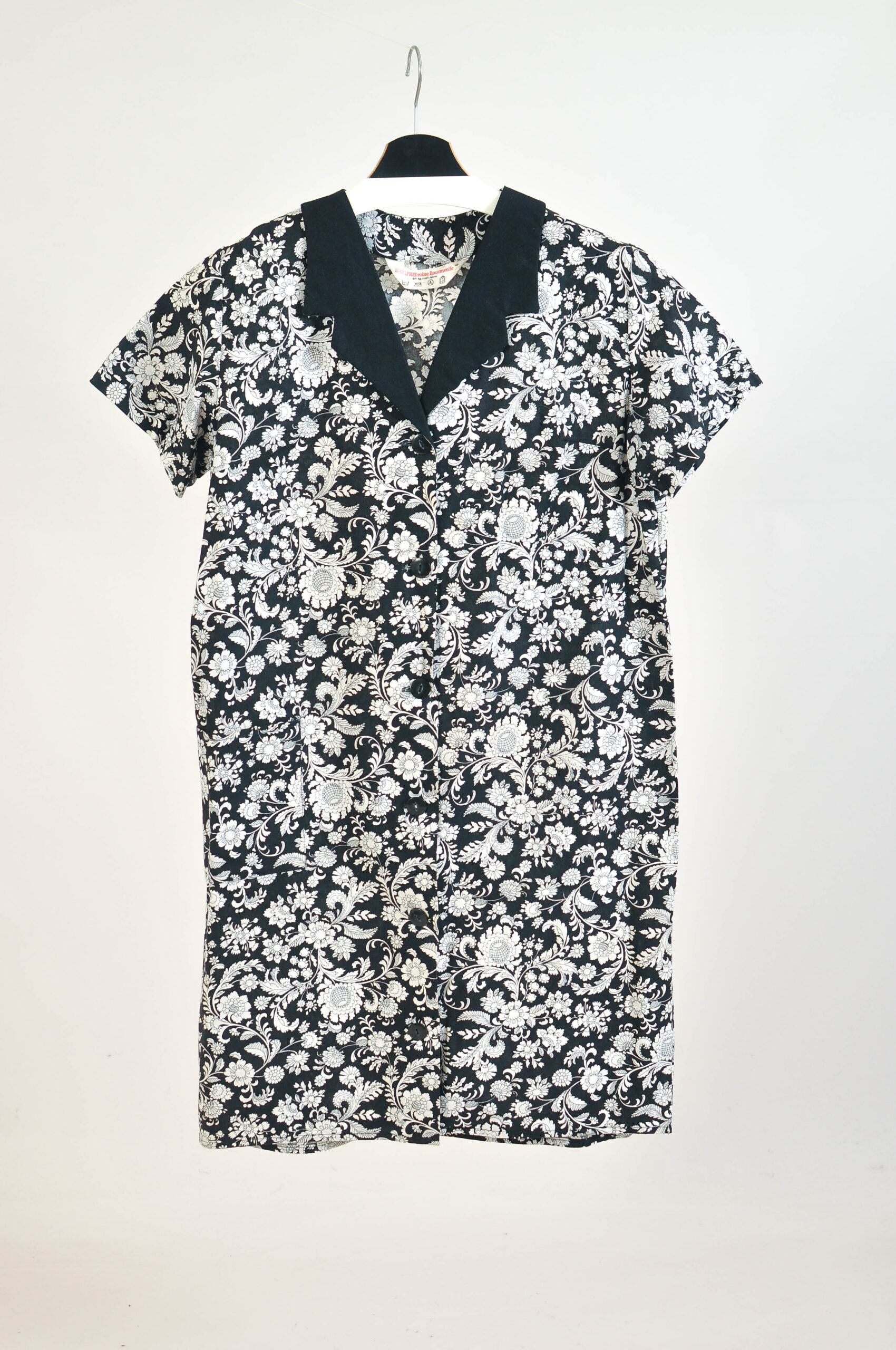 Vintage 90s Floral Button Down Cotton Dress - L