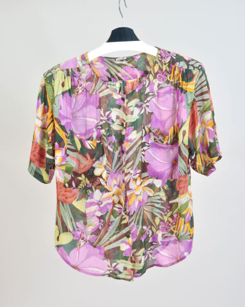 Vintage 90s Floral Blouse - M