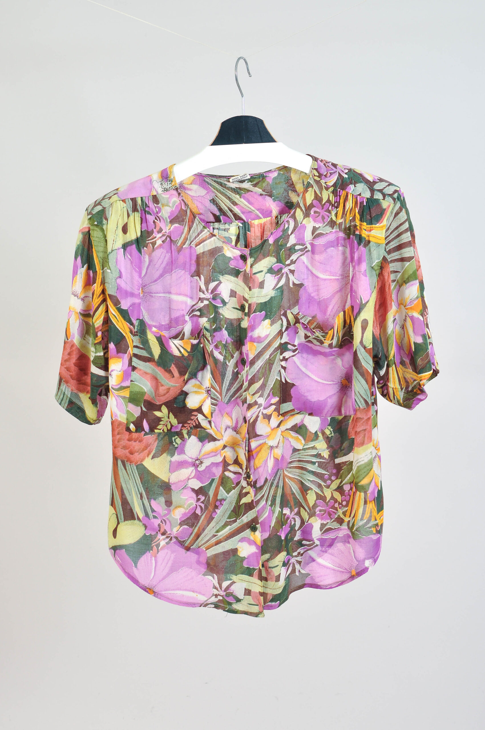 Vintage 90s Floral Blouse - M