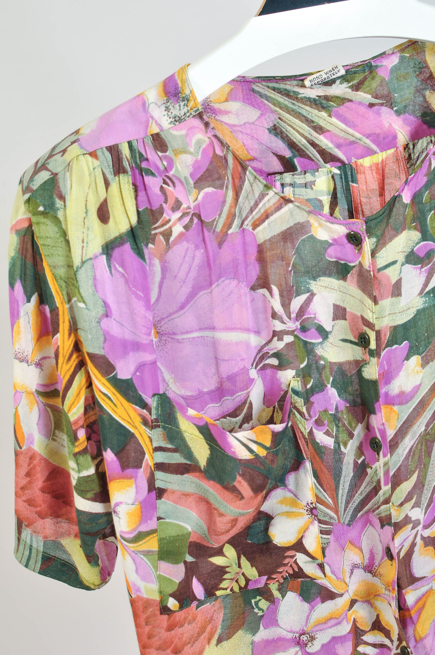 Vintage 90s Floral Blouse - M - Image 3