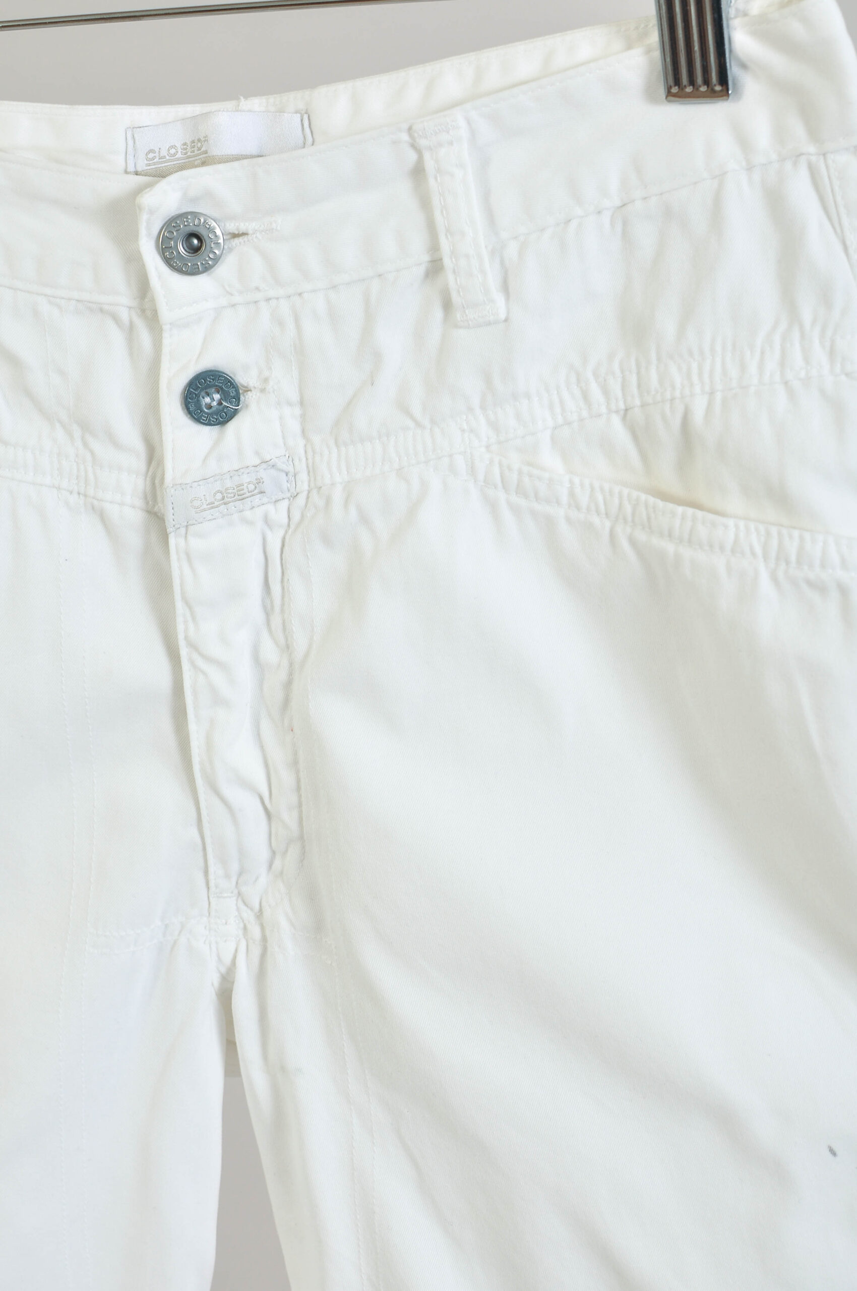 Vintage 90s White Knee Length Shorts - XS/S - Image 3