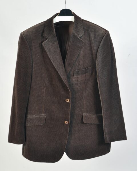 Vintage 00s Brown Velvet Blazer Jacket - XL/XXL