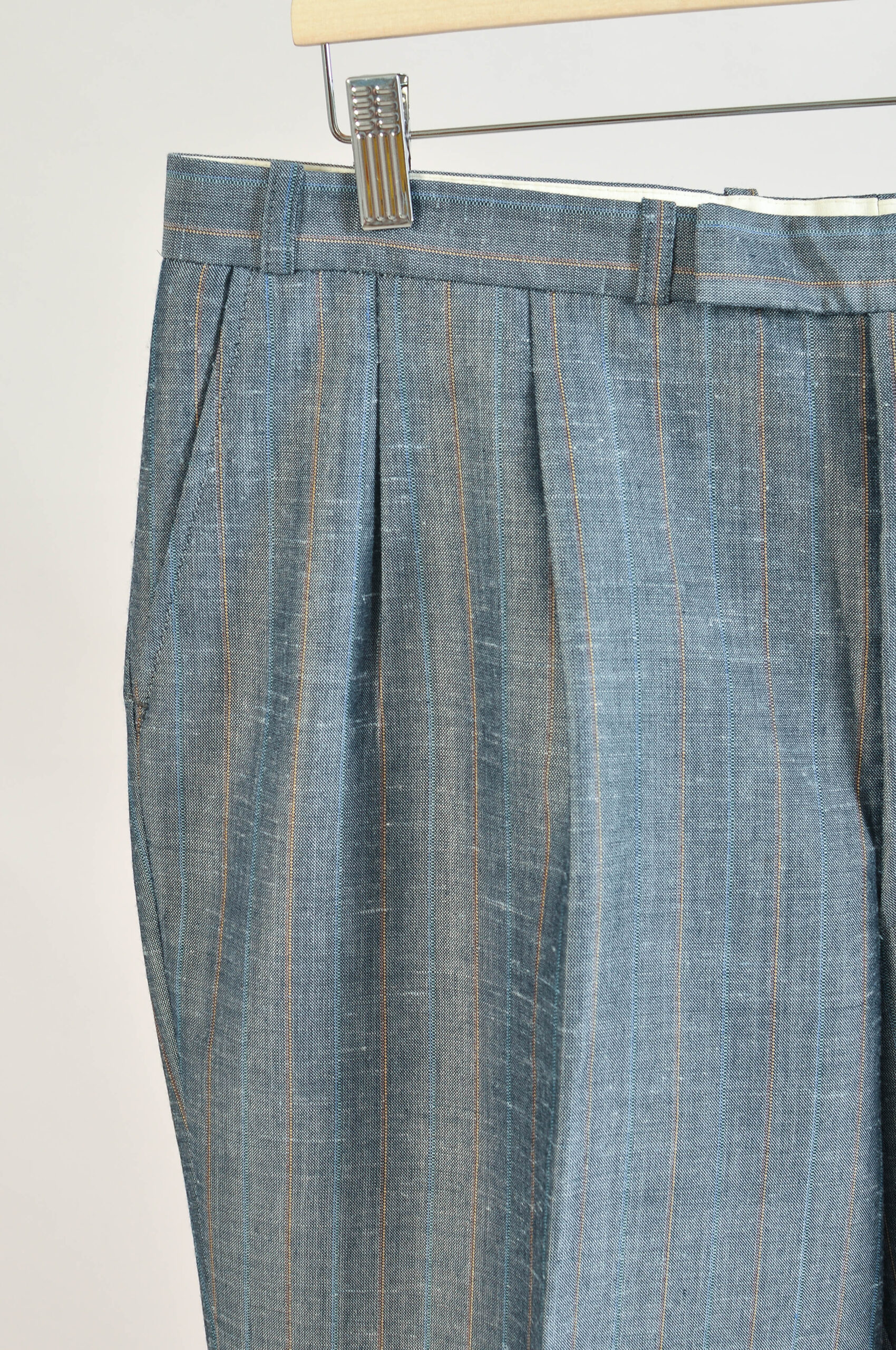Vintage 90s Striped Classic Trousers - 36 - Image 3