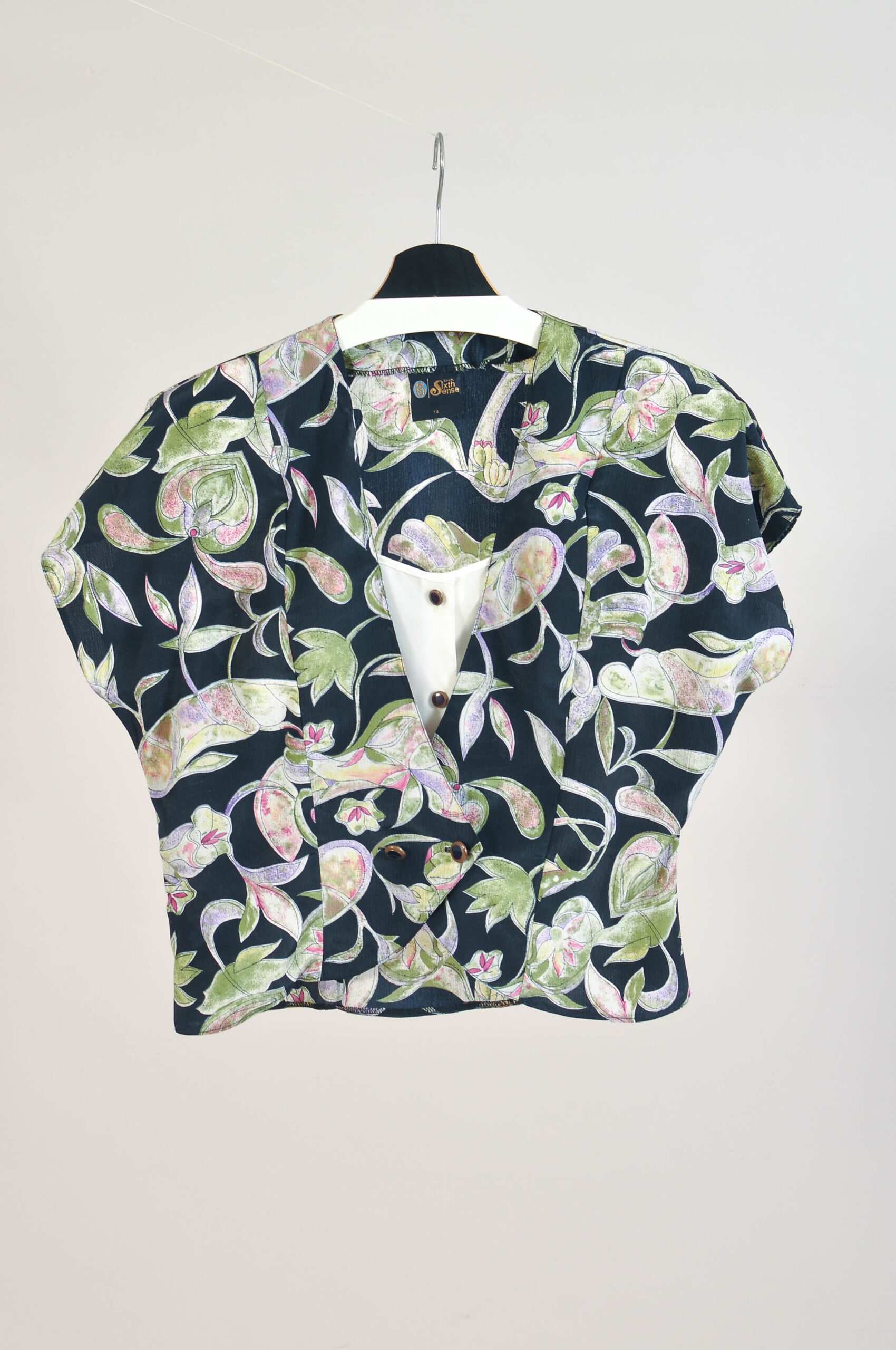 Vintage 90s Floral Blouse - 14