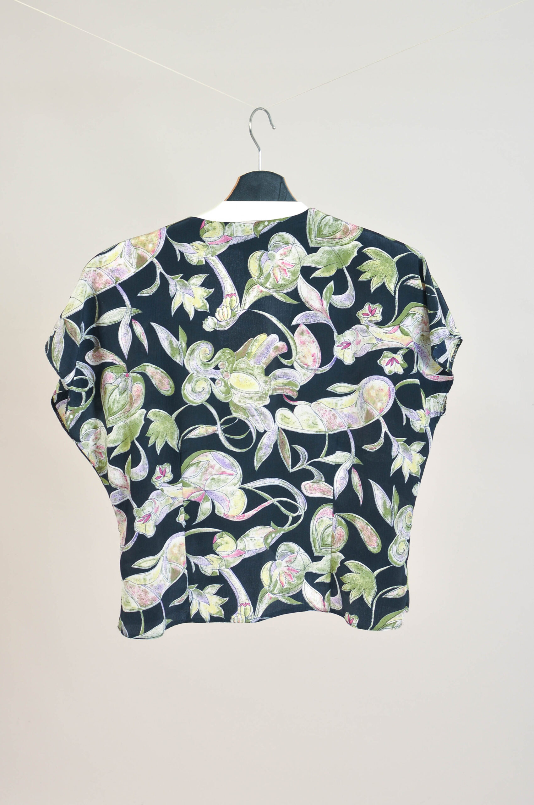 Vintage 90s Floral Blouse - 14 - Image 5