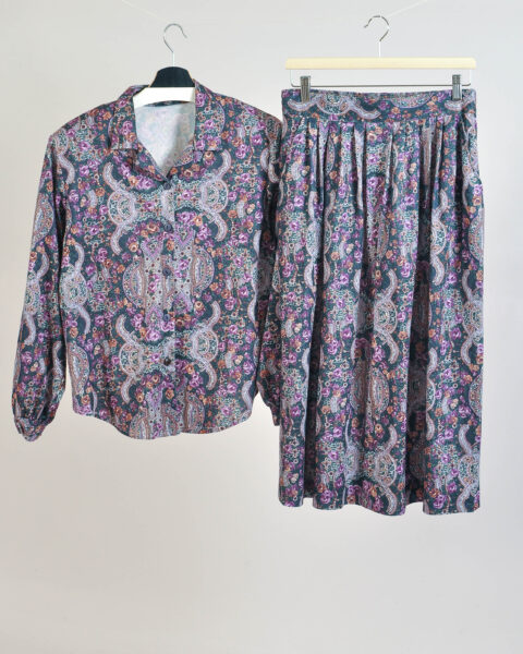 Vintage 80s Skirt Suit - L/XL