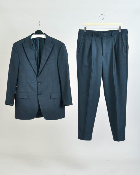 Vintage 00s Boggi Milano Navy Suit L/XL Size Cerruti Fabric
