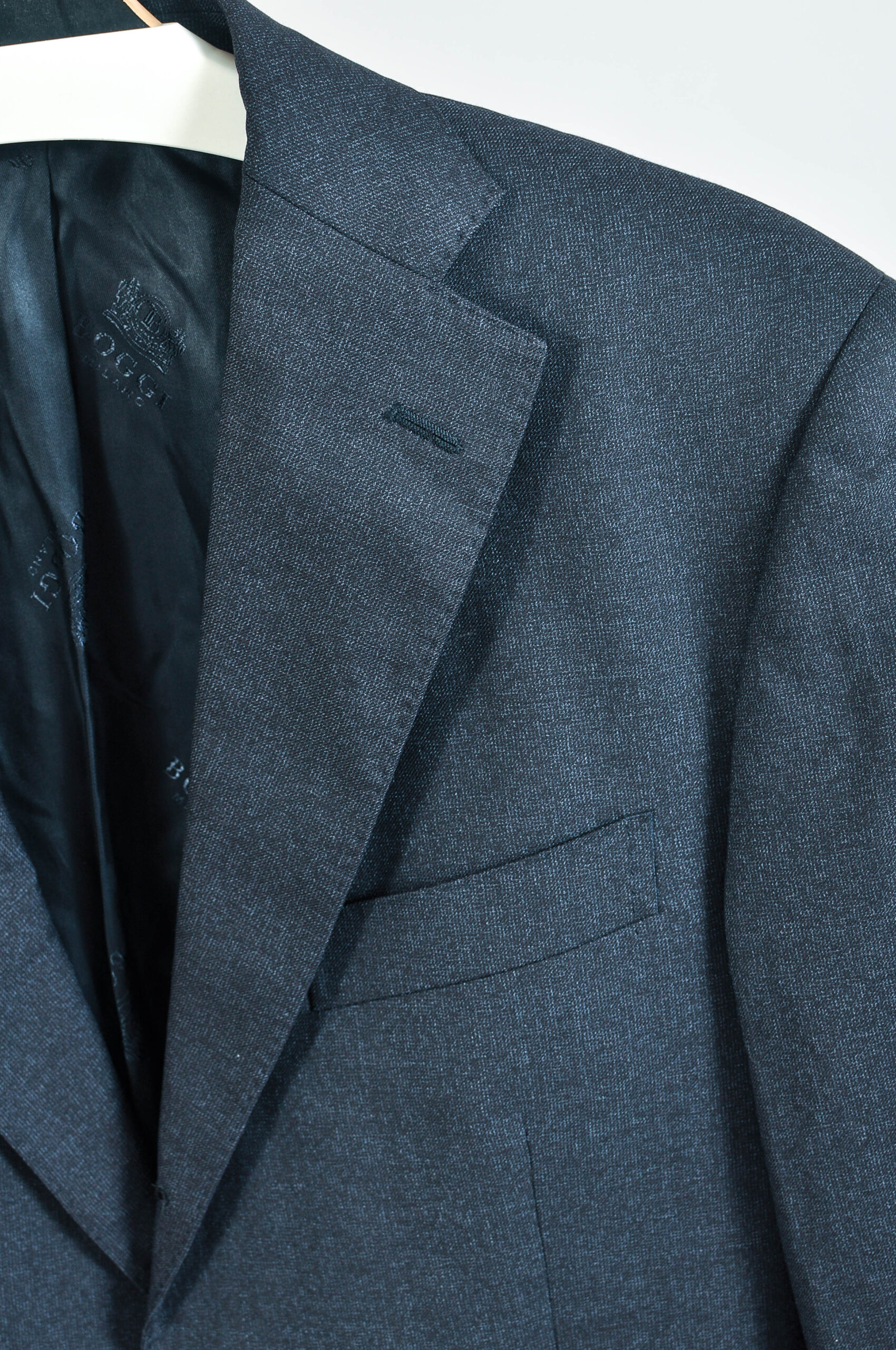 Vintage 00s Boggi Milano Navy Suit L/XL Size Cerruti Fabric - Image 4