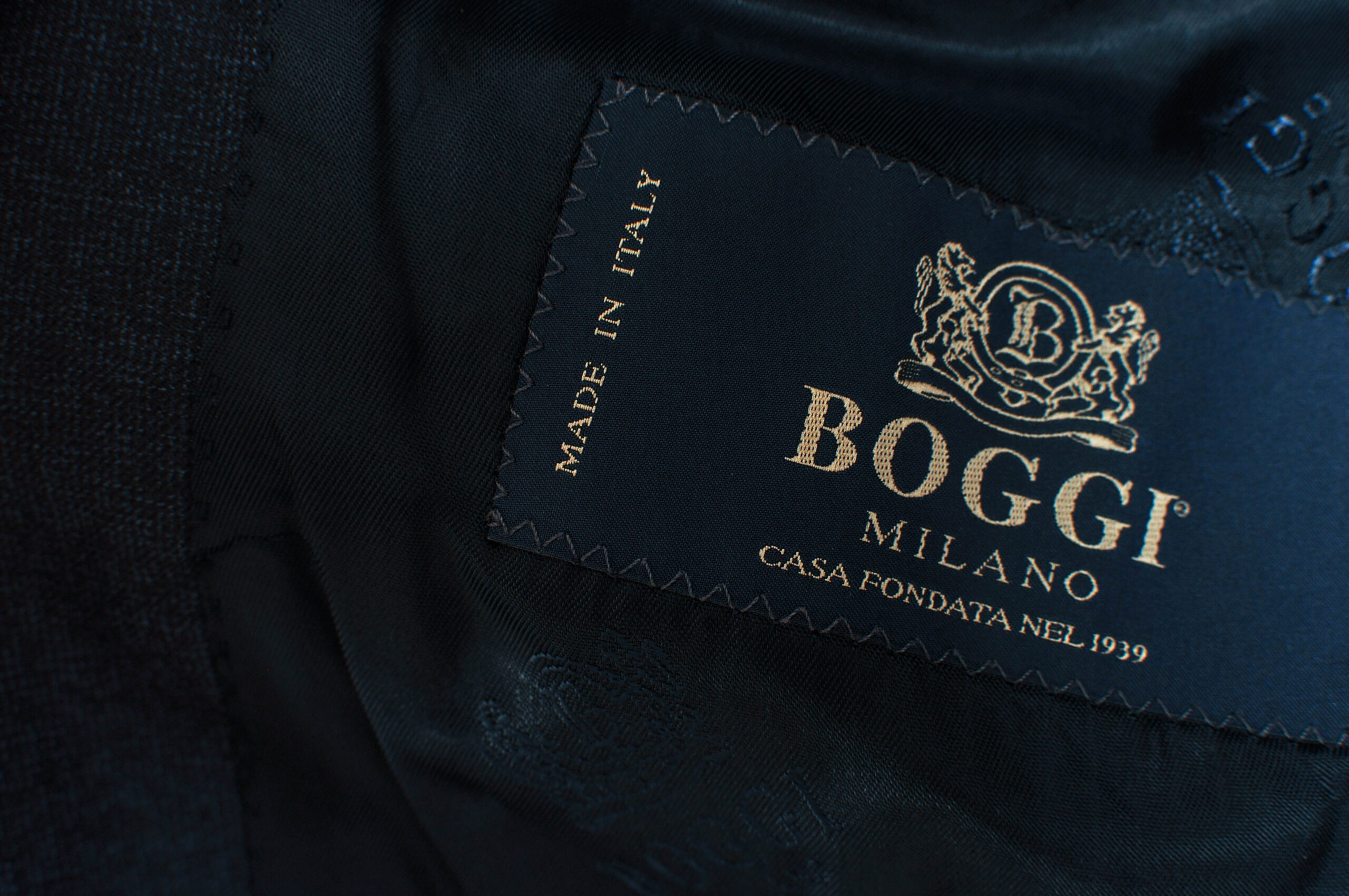 Vintage 00s Boggi Milano Navy Suit L/XL Size Cerruti Fabric - Image 7