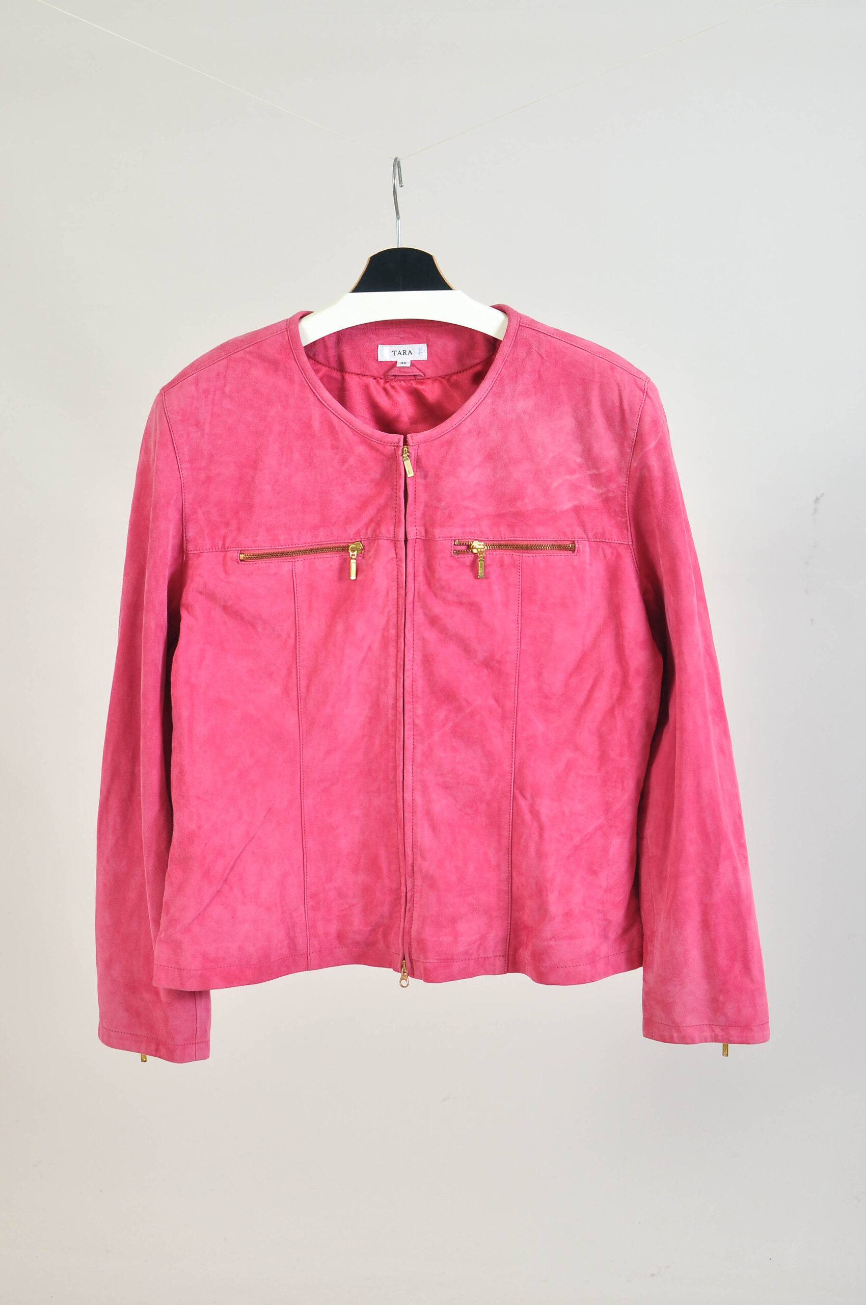 Vintage Y2K Pink Suede Leather Jacket - XXL