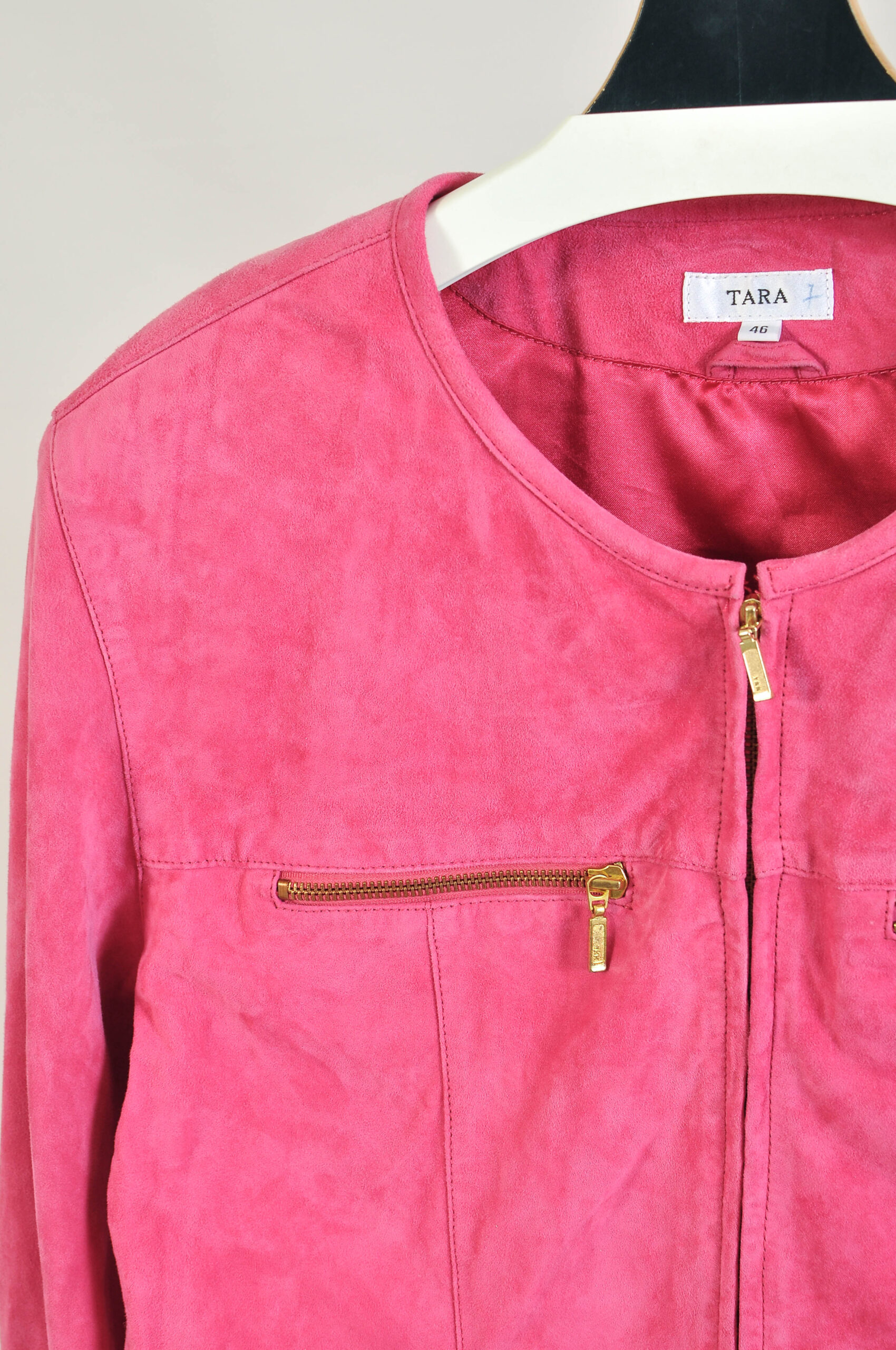 Vintage Y2K Pink Suede Leather Jacket - XXL - Image 3