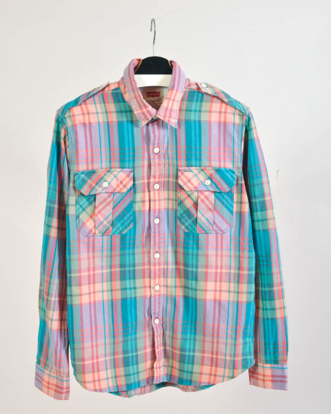 Vintage 00s Levi's Checkered Cotton Shirt - M